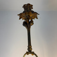 Pair Ornate Table Lamps, Four Arm Plus Additional Central Socket, Ornate Brass, Sku 033345
