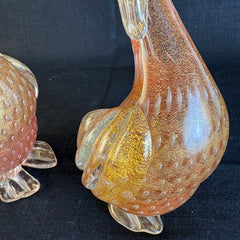 Pair of Glass Ducks Attributed to Murano, Sku 033869