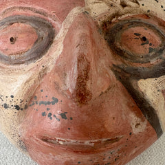 Ceramic Tribal Mask, Hand Crafted, Rustic, Sku: 033061