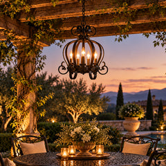Spanish Style Iron Chandelier, Sku 033905