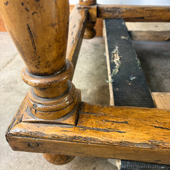 Wood Inlay & Metal Hardware Table, Chefs Table, Secret Compartment, Sku 033369