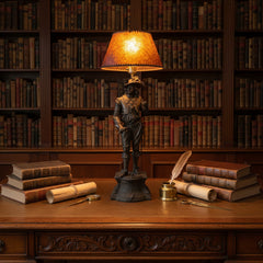 Don Juan Spelter Table Lamp with Mica Shade, Sku: 033532