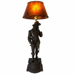 Don Juan Spelter Table Lamp with Mica Shade, Sku: 033532
