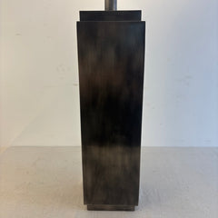 BZ Visual Comfort Square Brushed Steel Table Lamp