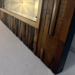 Mirror w/ Wood Piece Surround, Sku 033790