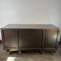 Restoration Hardware, Metal Wrapped Desk with Aged Patina, 7 Drawers, Sku 033351