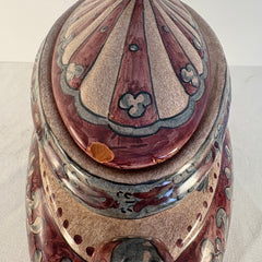 Biagioli Italian Hand Painted Ceramic Lidded Compote, Sku 033854