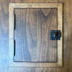 Exterior Door in Frame "Speak Easy" Includes all Hardware, Sku 033343