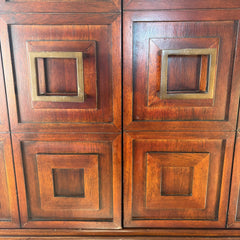 Contemporary Bar Cabinet, Dark Wood with Halogen Interior Light, Sku 033372