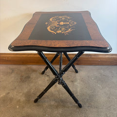 19th Century Napoleon III Marquetry Folding Table, Sku 033735