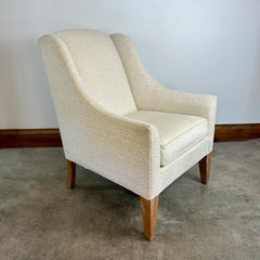 Ethan Allen Slope Arm Upholstered Chair, Ivory