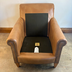 Bradington Young Putty Leather Armchair w/ Nailhead Detail, Sku 033673