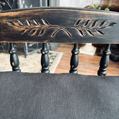 Athens Table Co. Colonial Style Oak Storage Bench, Distressed Finish, Sku: 033746
