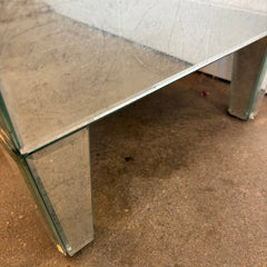 Pair of RH Teen Mirrored Nightstands with 2 Drawers Elevated on Slender Legs, Sku 034054