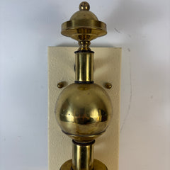 Pair of Double Arm Baroque Style Ivory & Brass Wall Sconces, Sku: 033494