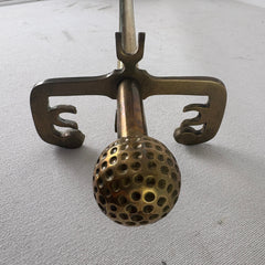 Brass Golf Themed Fireplace Five Piece Tool Set, Brushed Brass, Sku 033085