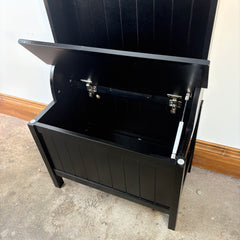 Hall Tree, Wood, Black Finish, Sku: 033314