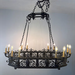 Arte De Mexico Wrought Iron Chandelier, Extra Large, Sku 033430