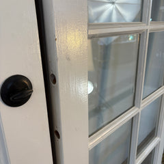 Pair of French Doors Painted, 10 Glass Panels Each, White, Sku 033348