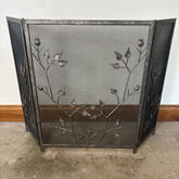 Fireplace Screen, Metal, Bi-fold, Pewter Color, Sku: 033105