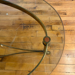 La Barge Coffee Table, Brass, Oval, Glass, Sku: S32148