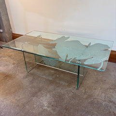 Post Modern Etched Glass Cocktail Table, Sku 033824