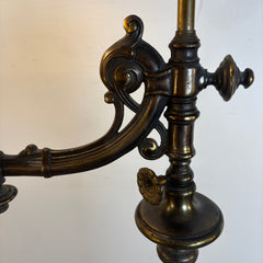 Bridge Brass Floor lamp with Filagree Detail Vintage , Sku 033663