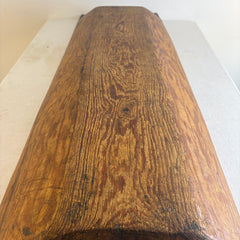 Vintage Wood Dough Trough with Metal Patch and Peg Handles, Sku 033908