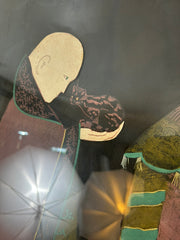 "Wizards with a Cat" Wall Art, Signed, Limited Edition, 125/200 Framed, Matted, Sku: 032962