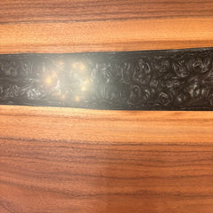 Handcrafted Walnut Coffee Table by Frank Remar, Relief Pattern, Oil and Wax Finish, Sku 033685