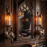 Pair of Vintage Cast Iron Rabbit Candlestick Sconces, Sku 034066