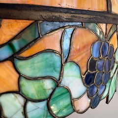 Tiffany Inspired Leaded Glass Hanging Light Fixture , Sku 034045