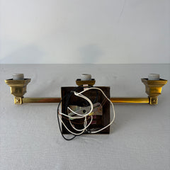 Vanity Light, Square Design, Three Socket, Brass, Sku: 033349