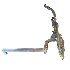 Pair of Vintage Andirons Antique Brass Finish with Aged Patina, Sku 033668