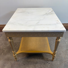 Lane Marble Top Side Table w/ Gold Base, Sku 033787