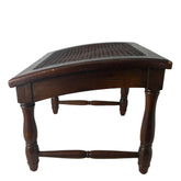 Wood & Cane Arched Footstool, Sku: 033082