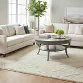 Sherrill Furniture Company, Round Cocktail Table, Lower Shelf and Saber Legs, Stone Colored Finish on Wood, Sku 033626