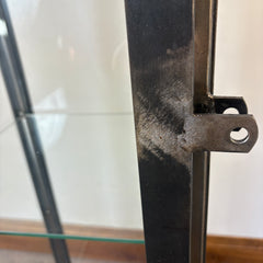 Curio Cabinet, Welded Steel & Glass, Crown Detail, sku: 033406