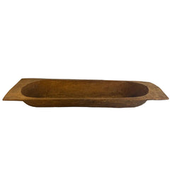 Antique Wood Dough Trough with Paddle Like Handles Handcrafted, Sku 033909
