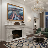 Original Art by Dennis Dykema "Distant Bluff" Abstract Landscape, Framed, Sku: 033621