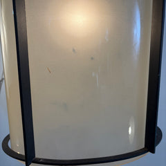 Exterior Pendant with Bronze Finish and Sand Colored Glass, 033898