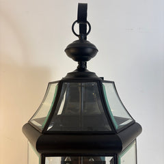 Lantern Style Pendant w/ Four Sockets for Chandelier Style Bulbs, Sku 033798