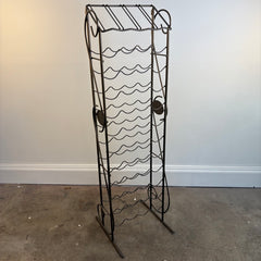 Steel Wine Rack with Scroll Detail, Sku 033907