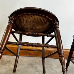 Pair of Parlor Chairs, Accent Chairs, Vintage, Ivory, Brown