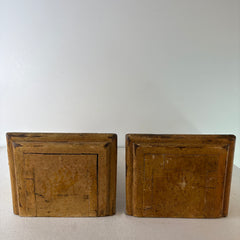 Pair of Wood Corbels, Hand Painted, Fleur de Lis Motif, Sku: 033093