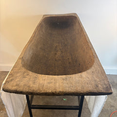 Antique Dough Trough Handcrafted with Paddle Like Handles, Sku 033910