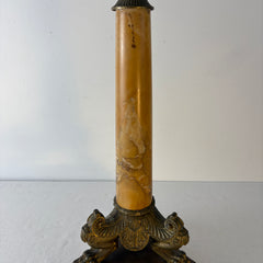 Candleholder, Antique, 6 Arm Tapered, Metal and Stone, Ornate, Sku: 033333