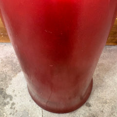 Art Glass Vase, Tall, Made in Spain, Red-Orange Color, Sku #033359