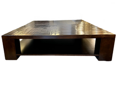 Bamboo Coffee Table, Extra Large, Square, Dark Stained, Sku: 032795
