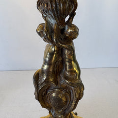 Pair Ornate Table Lamps, Four Arm Plus Additional Central Socket, Ornate Brass, Sku 033345